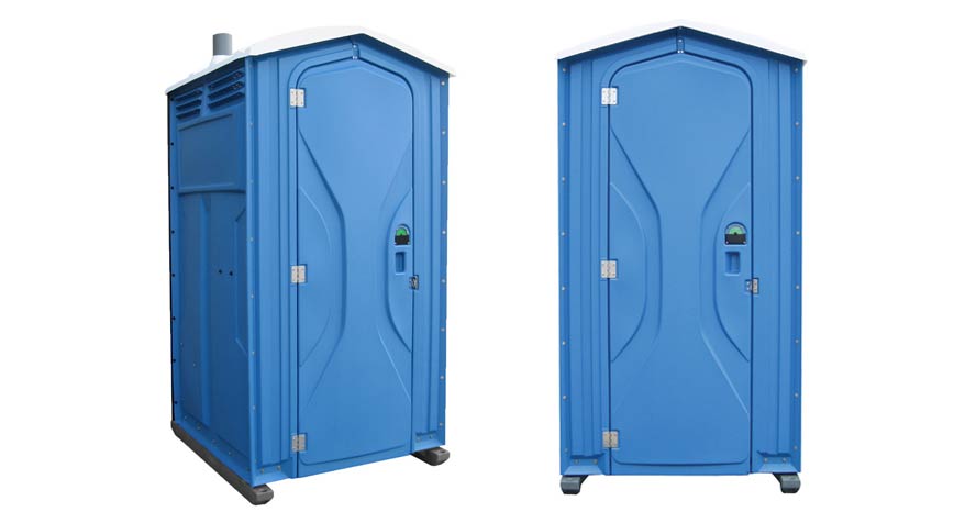 Long-term porta potty units on site in McAllen, Texas